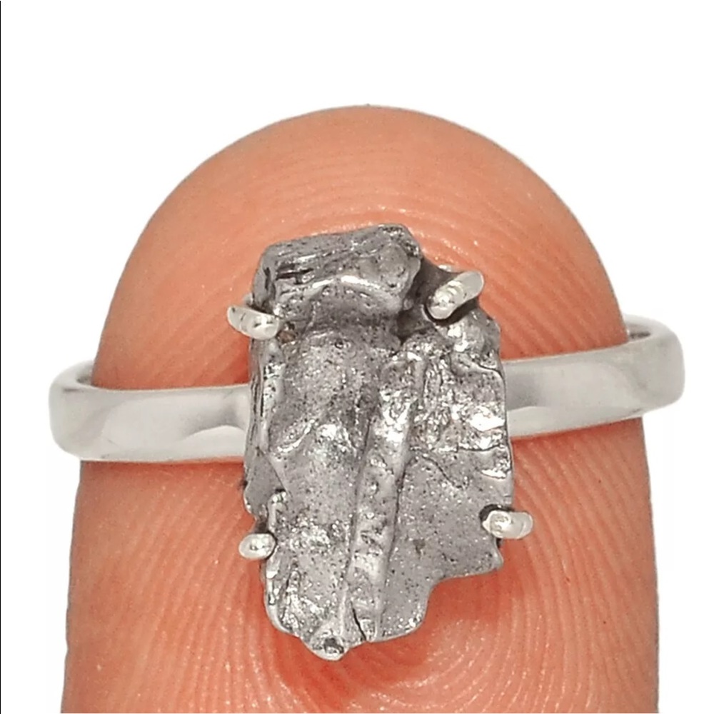 Meteorite Campo Del Cielo silver rings - Picture 2 of 7